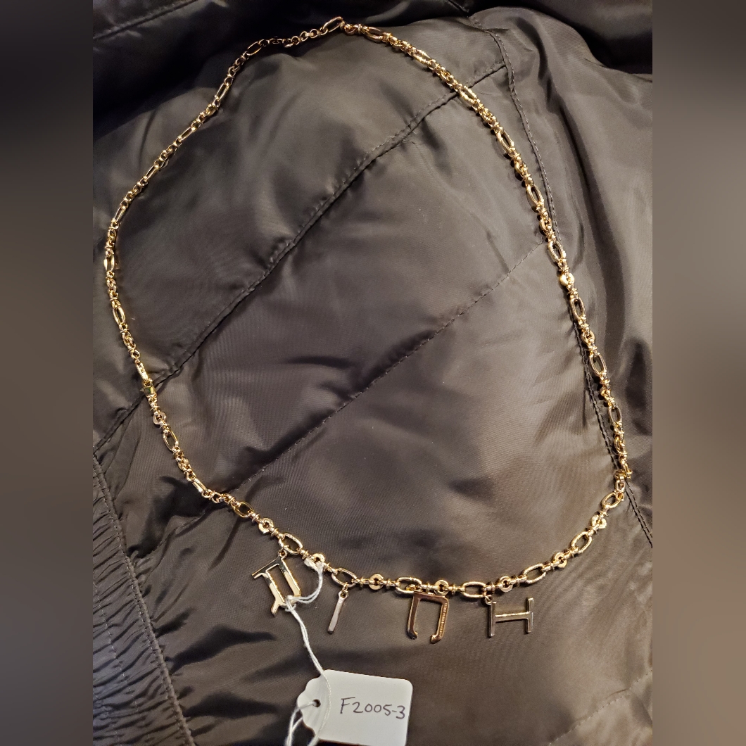 Nwot In Box With Pouch Alessandra Rich Rich Letter Charms Chain